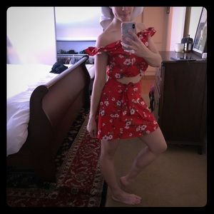 Red two piece summer set